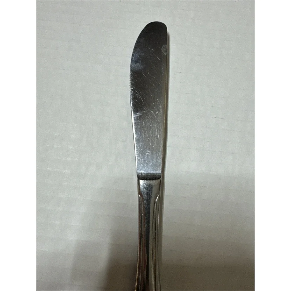 Reed & Barton Colonial Shell  Modern Hollow Butter Spreader Flat Handle